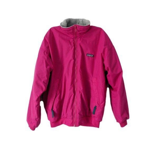 Patagonia Jackets & Blazers - Patagonia Vintage Y2k Retro Zip Up Fleece Ski Pink Green Jacket Size 12